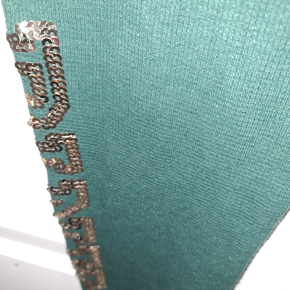 VS Pink Green w/ Silver bling Onesie "HAPPY HOLLA DAYS" Sz Sm - Picture 5 of 7